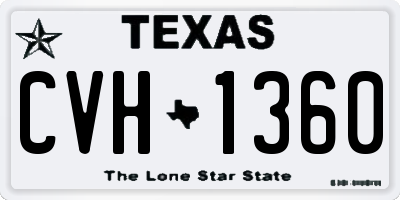TX license plate CVH1360