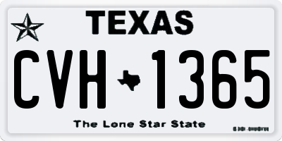 TX license plate CVH1365