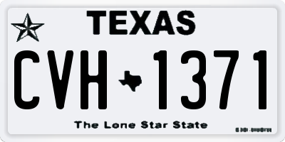 TX license plate CVH1371