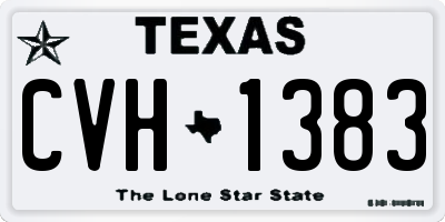 TX license plate CVH1383