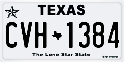 TX license plate CVH1384