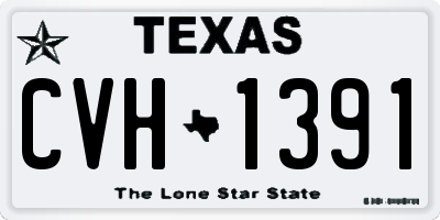 TX license plate CVH1391