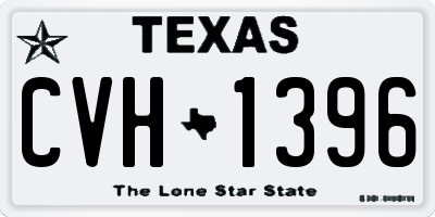 TX license plate CVH1396