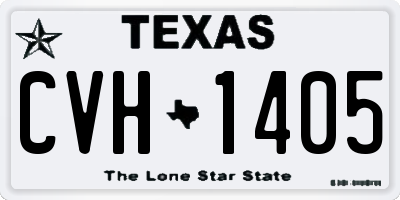 TX license plate CVH1405