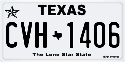 TX license plate CVH1406