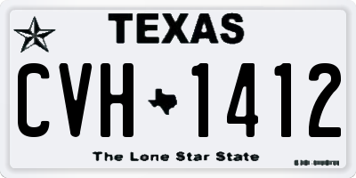 TX license plate CVH1412