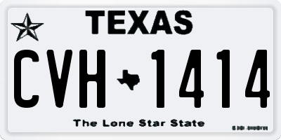 TX license plate CVH1414
