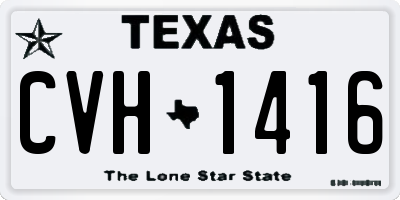 TX license plate CVH1416