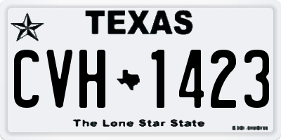 TX license plate CVH1423