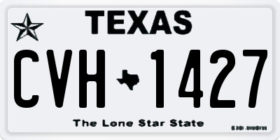 TX license plate CVH1427