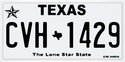 TX license plate CVH1429