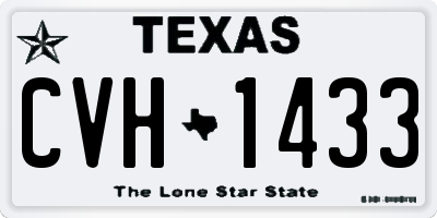 TX license plate CVH1433