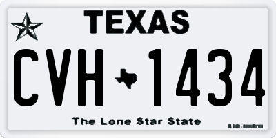 TX license plate CVH1434