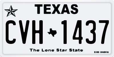 TX license plate CVH1437