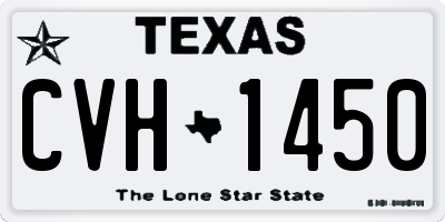 TX license plate CVH1450