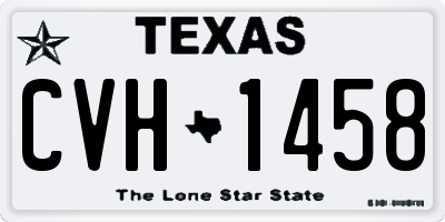 TX license plate CVH1458
