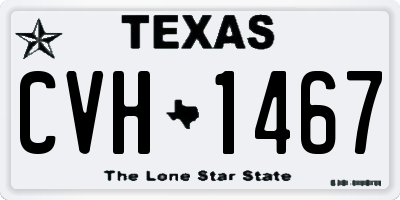 TX license plate CVH1467