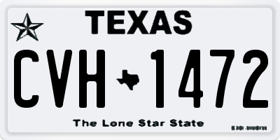 TX license plate CVH1472