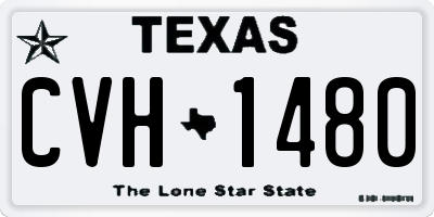 TX license plate CVH1480