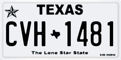 TX license plate CVH1481