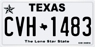 TX license plate CVH1483