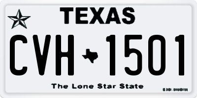 TX license plate CVH1501