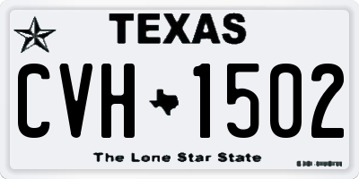 TX license plate CVH1502