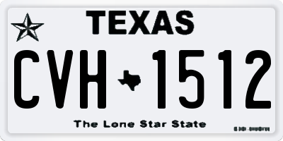 TX license plate CVH1512