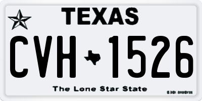 TX license plate CVH1526