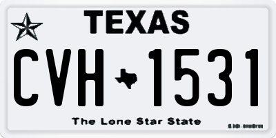 TX license plate CVH1531