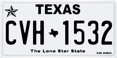 TX license plate CVH1532