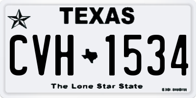 TX license plate CVH1534