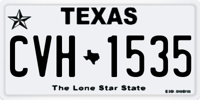 TX license plate CVH1535