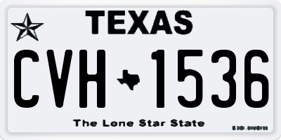 TX license plate CVH1536