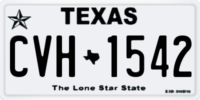 TX license plate CVH1542