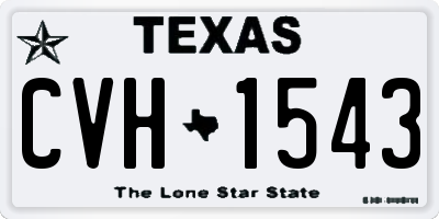 TX license plate CVH1543