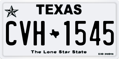 TX license plate CVH1545