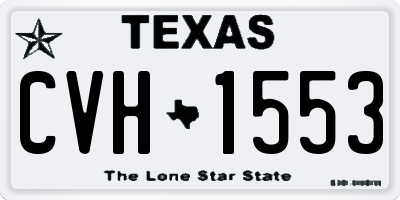 TX license plate CVH1553