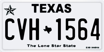 TX license plate CVH1564