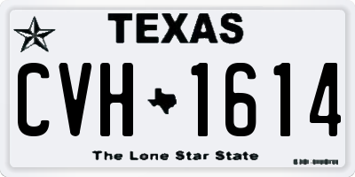 TX license plate CVH1614