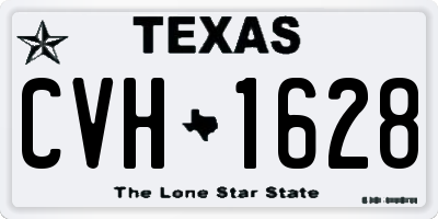 TX license plate CVH1628