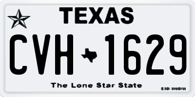 TX license plate CVH1629