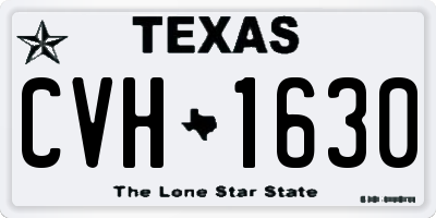TX license plate CVH1630