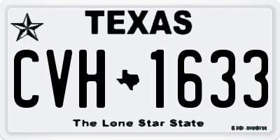TX license plate CVH1633