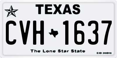TX license plate CVH1637