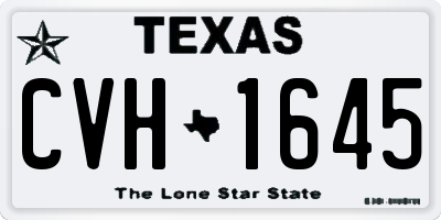 TX license plate CVH1645