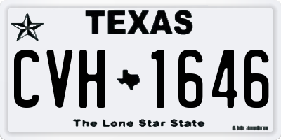 TX license plate CVH1646