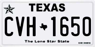 TX license plate CVH1650