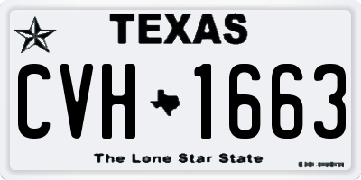 TX license plate CVH1663