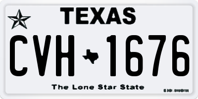 TX license plate CVH1676